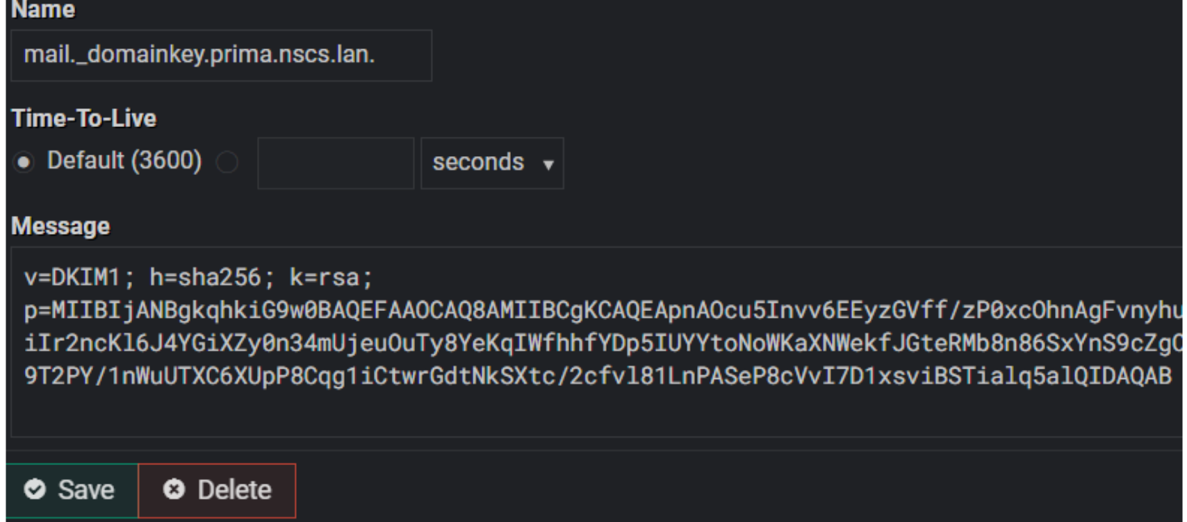 DKIM DNS TXT-Record