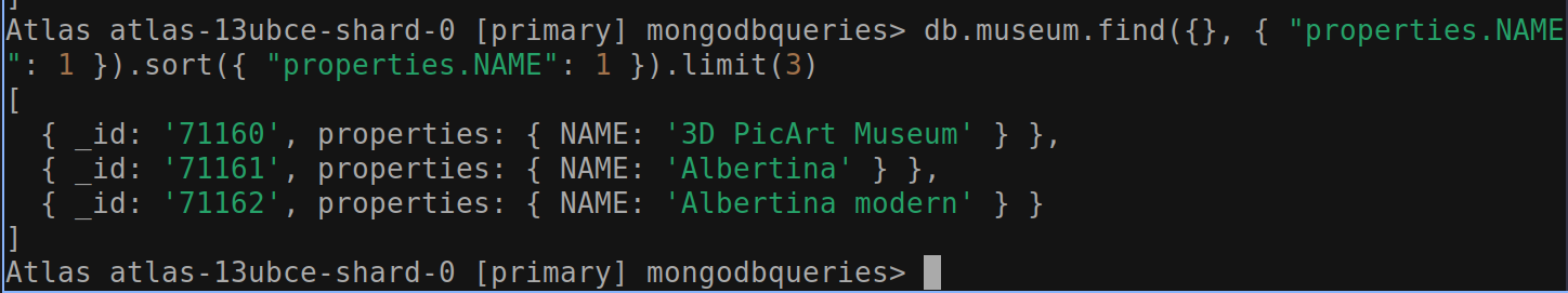 museum names and ids