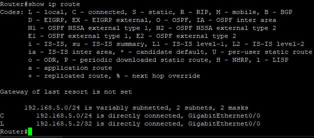 show ip route