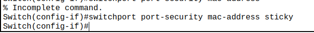 img. switchport port-security mac-address sticky