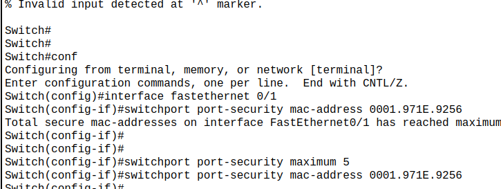 Manual-MAC-Adressen Port sec.