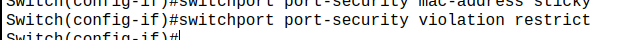 switchport port-security violation restrict