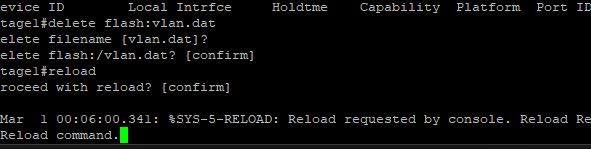 VLAN Delete config